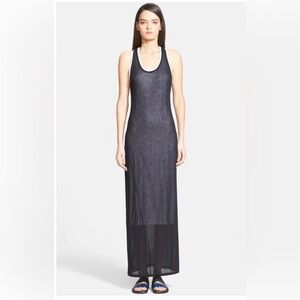 Helmut Lang Double-Layer Scoopneck Racerback Maxi Dress